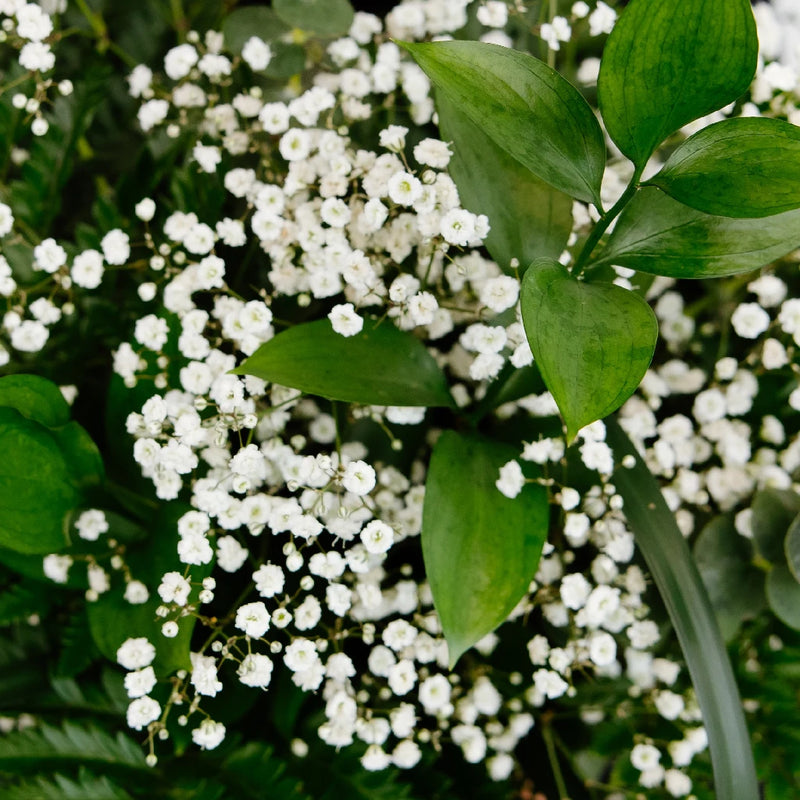 Classic Wedding Greenery Flower Centerpiece Close Up - Image