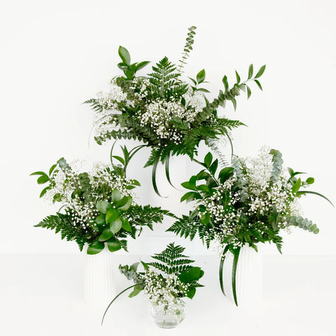 Classic Wedding Greenery Flower Centerpiece Recipe - Image