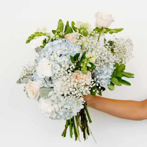 Coastal Vibes Blue Flower Bouquet Hand - Image