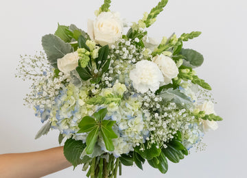 Coastal Vibes Blue Flower Bouquet Close Up - Image
