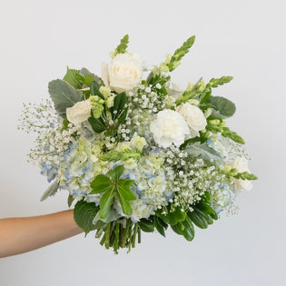 Coastal Vibes Blue Flower Bouquet Close Up - Image