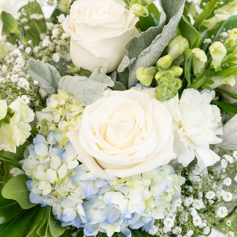 Coastal Vibes Blue Flower Bouquet Stem - Image