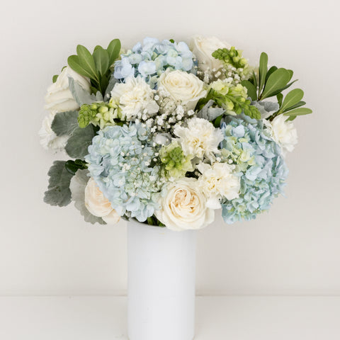 Coastal Vibes Blue Flower Bouquet Vase - Image