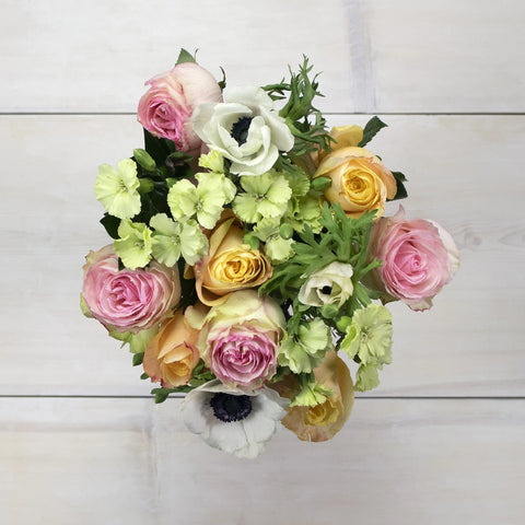 Colorful Chic Wholesale Flower Bouquet Top Down