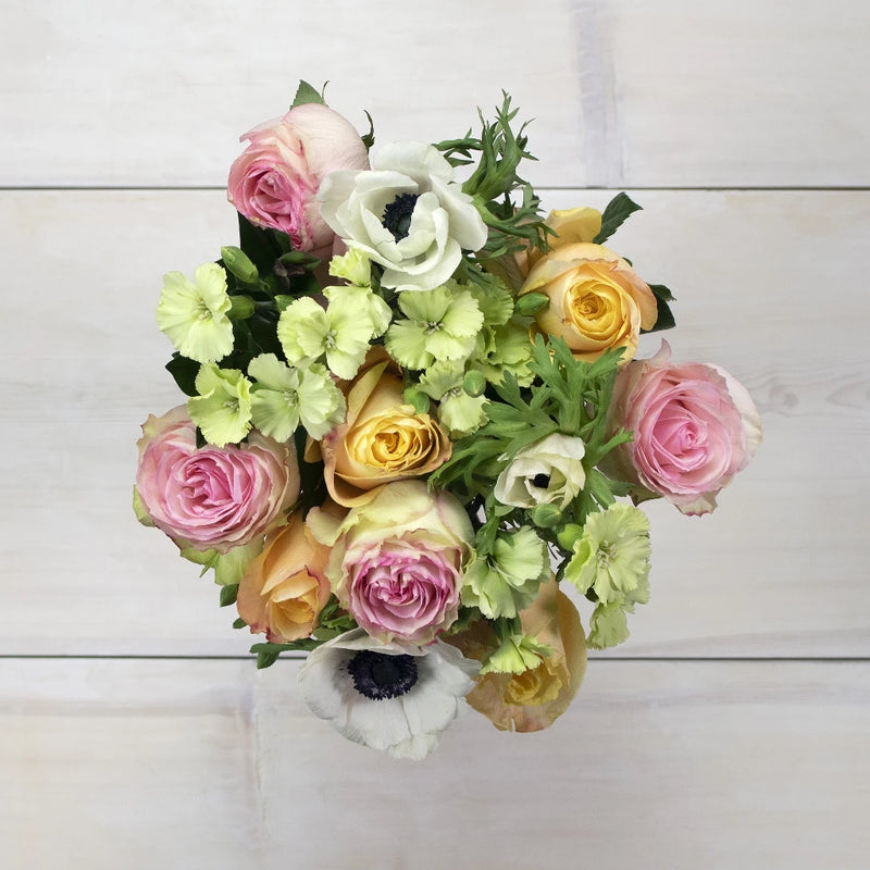 Colorful Chic Wholesale Flower Bouquet Top Down