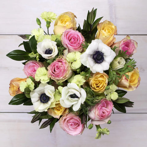 Colorful Chic Wholesale Flower Bouquet Top Down