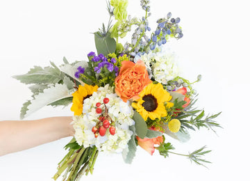 Colorful Meadows Flower Bouquet Apron - Image
