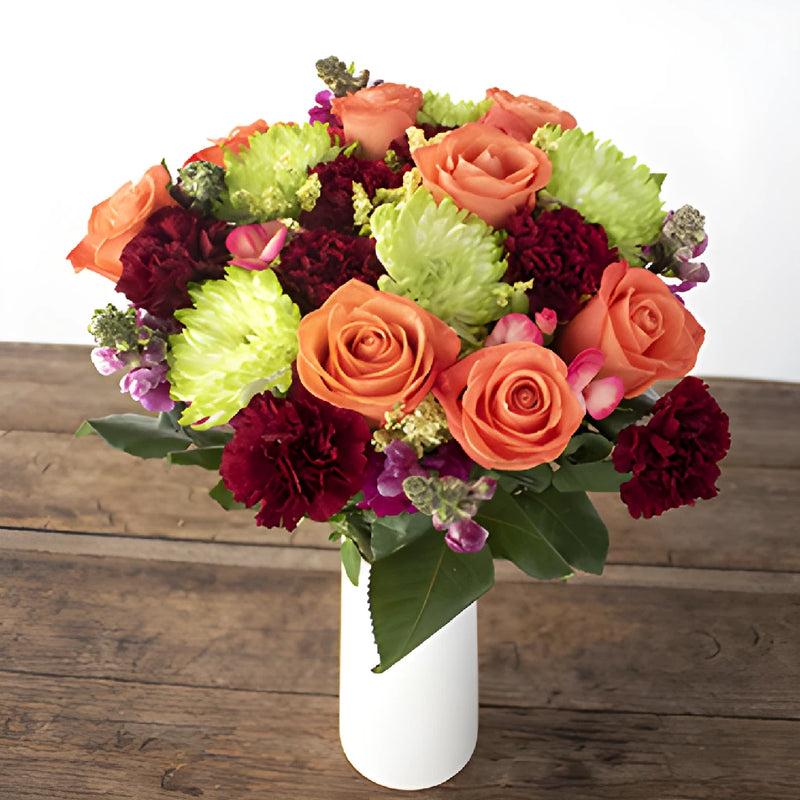 Orange and Red Valley Flower Bouquet