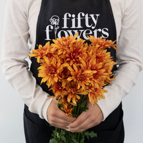 Country Copper Wedding Flower Apron - Image