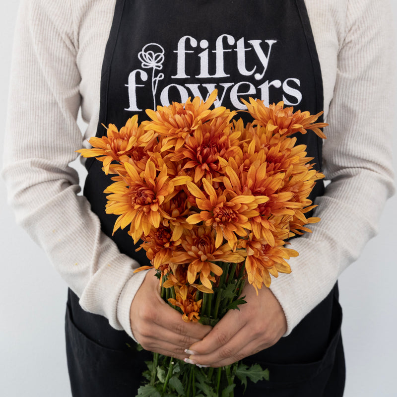 Country Copper Wedding Flower Apron - Image