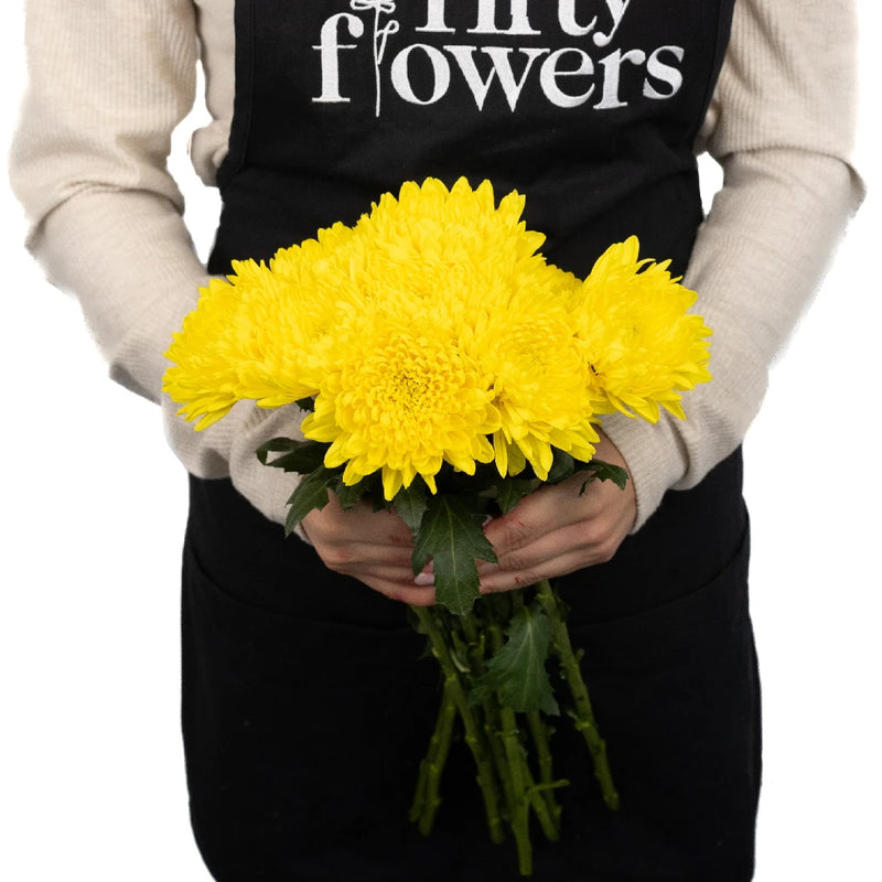 Cremon Yellow Flower Apron - Image
