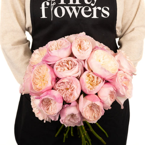 David Austin Garden Rose Light Pink Miranda Apron - Image