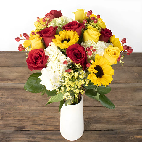 Sunflowers and Romance Flower Bouquet