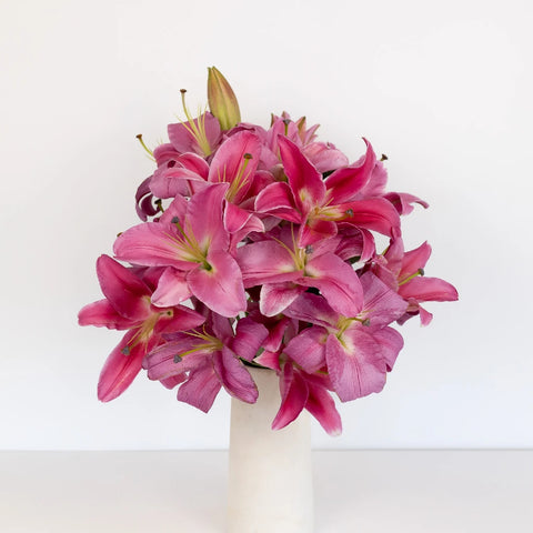 Deep Pink Oriental Lily Vase - Image