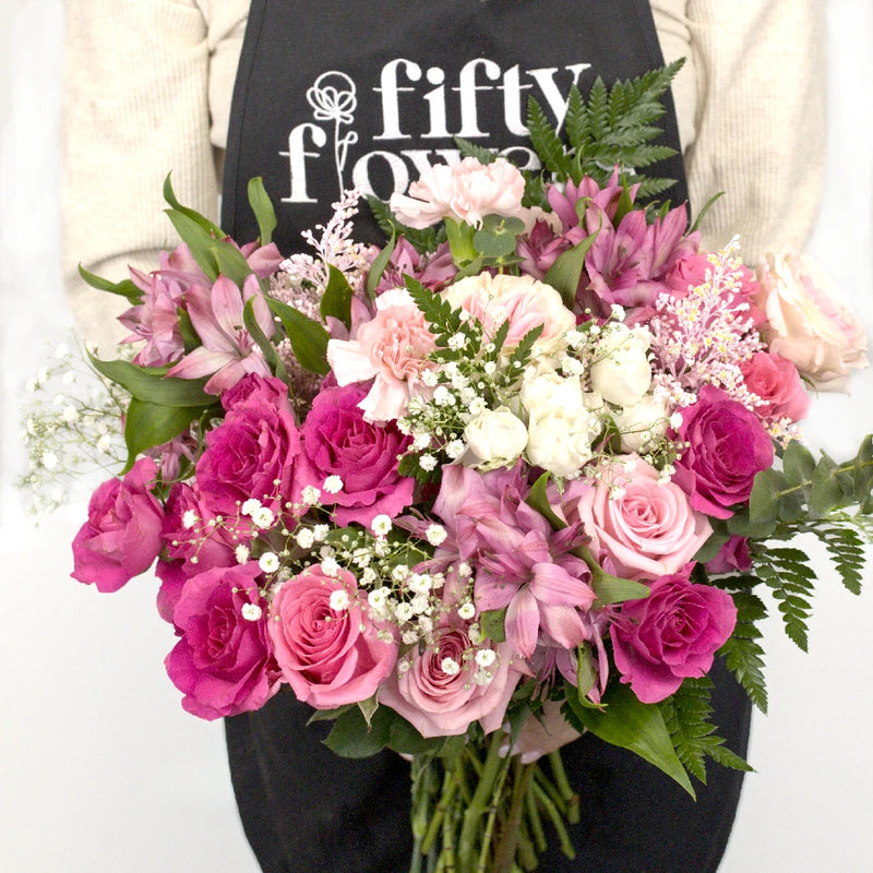 Delightfully Pink Bouquet Bar Kits Apron - Image