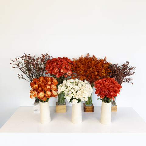 Desert Orange Bouquet Bar Flower Kit Vase - Image