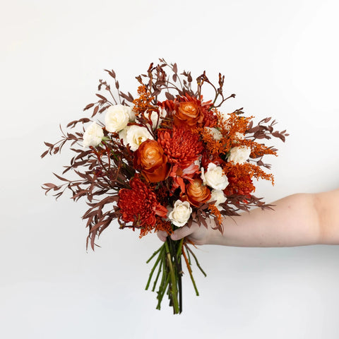 Desert Orange Flower Arrangement Hand - Image