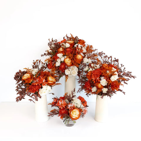 Desert Orange Flower Centerpiece Close Up - Image