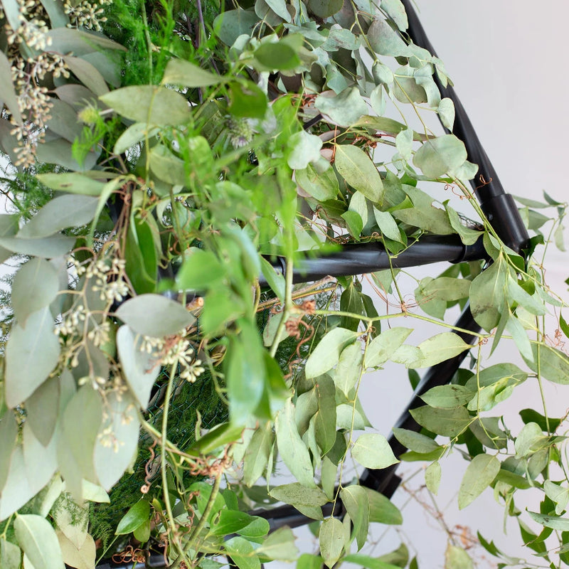 DIY Flower Arch Up Close With Greenery