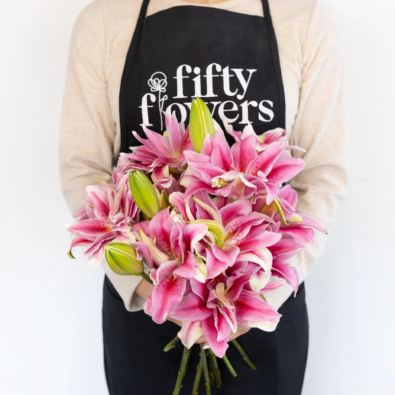 Double Bloom Watermelon Lily Apron - Image