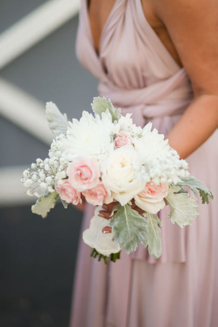 Soft Pink and Sage Green Wedding Flowers