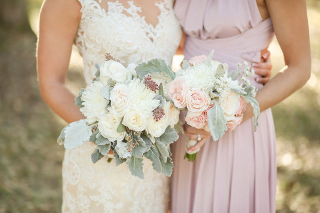 Soft Pink and Sage Green Wedding Flowers