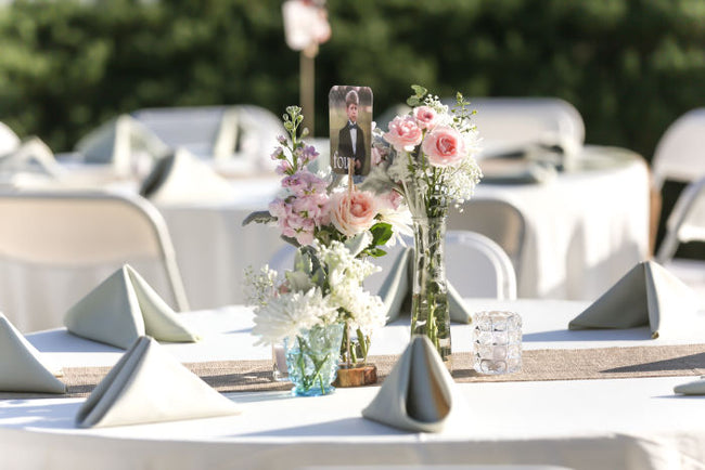 Soft Pink and Sage Green Wedding Flowers