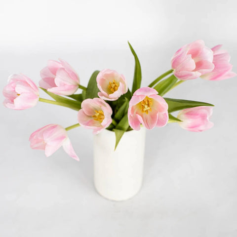 Dynasty Pink Fresh Tulips Vase - Image