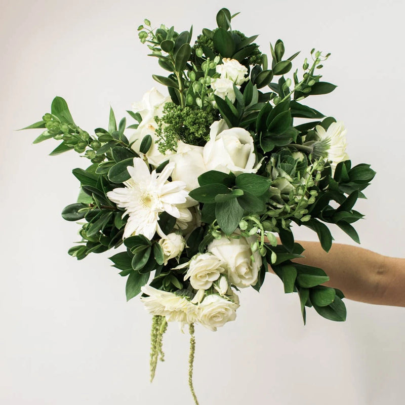 Enchanted White Wedding Flower Centerpiece Hand - Image