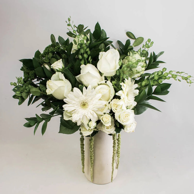 Enchanted White Wedding Flower Centerpiece Vase - Image