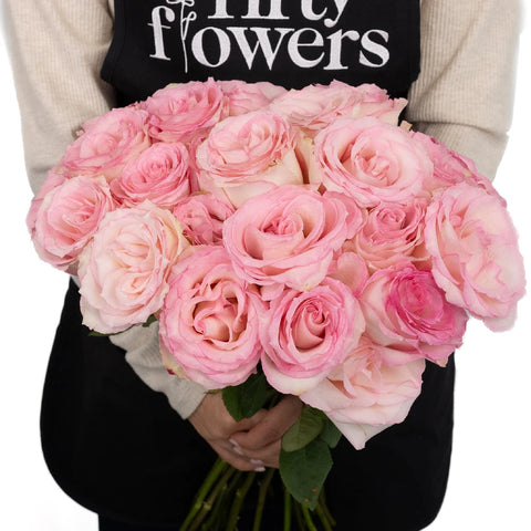 Esperance Creamy Pink Antique Rose Apron - Image