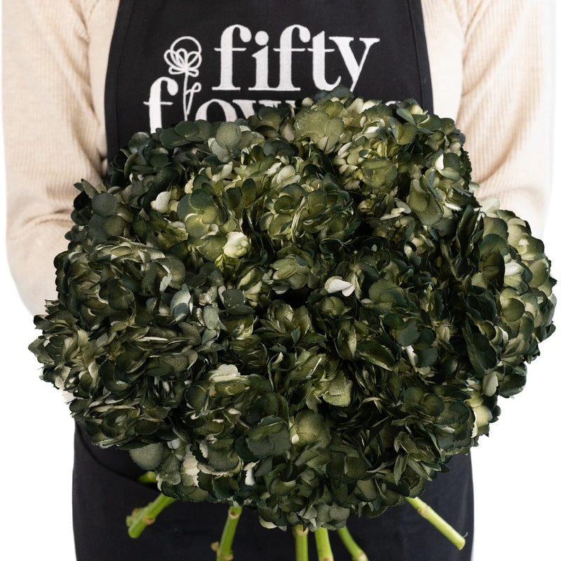 Evergreen Airbrushed Hydrangea Apron - Image