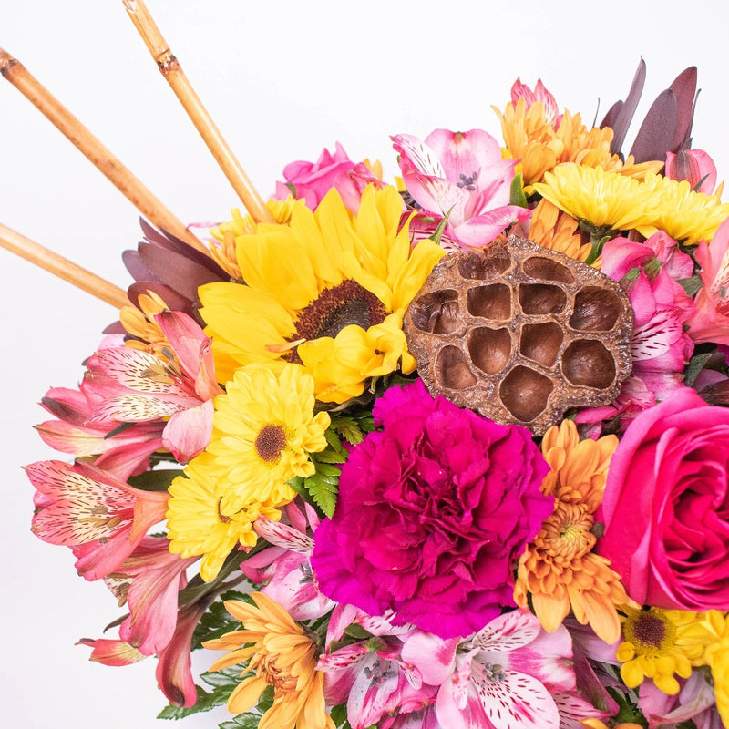 Fall Ablaze DIY Flower Arrangement Up Close