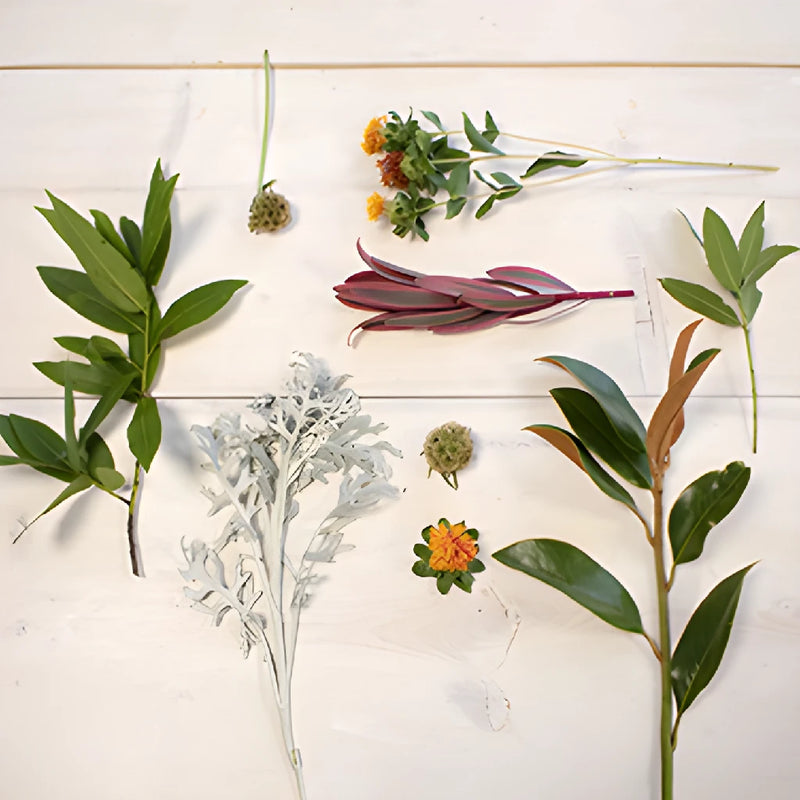 Fall Flower DIY Flower Kit Flatlay