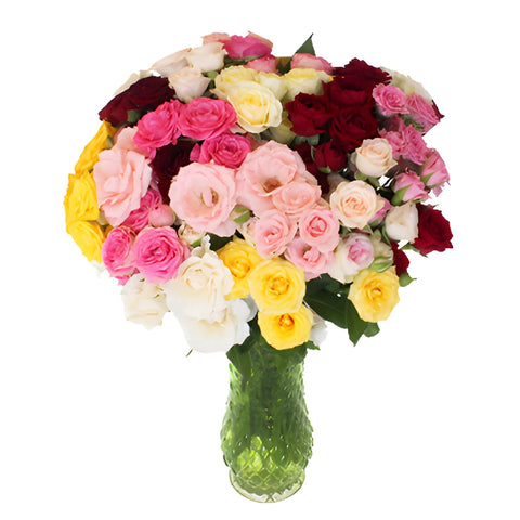 Mixed Color Spray Roses