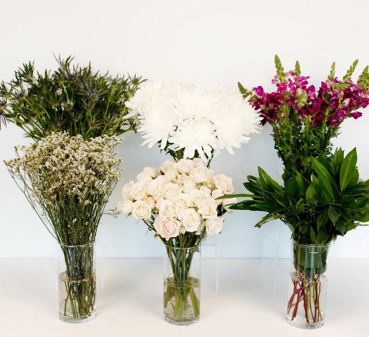 Farmhouse Style Flower Bouquet Bar Close Up - Image