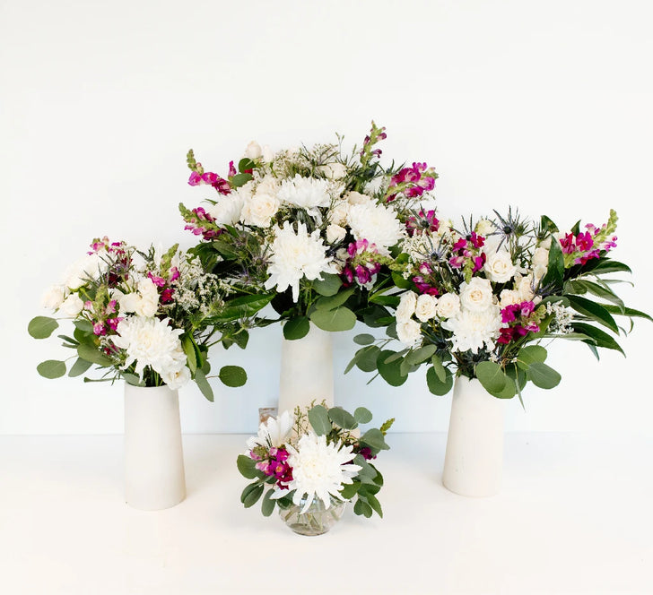 Farmhouse Style Flower Centerpiece Close Up - Image