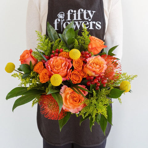 Festive Citrus Diy Flower Kit Apron - Image
