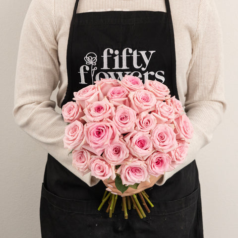 First Light Pink Rose Apron - Image