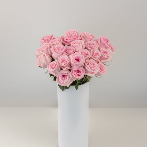 First Light Pink Rose Vase - Image