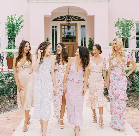 pastel bridal shower dresses Love Shower/Reception Dress Elarose Sweet Weddings | All Rights Reserved Flirty Pastel Bridal Shower
