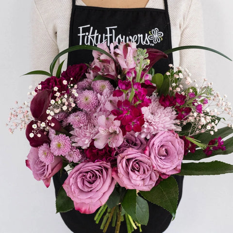 Flower Centerpiece Mauve Purple Apron - Image