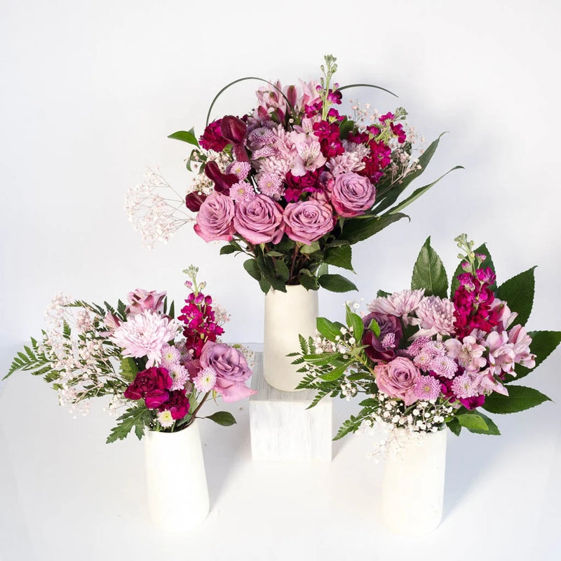 Flower Centerpiece Mauve Purple Vase - Image