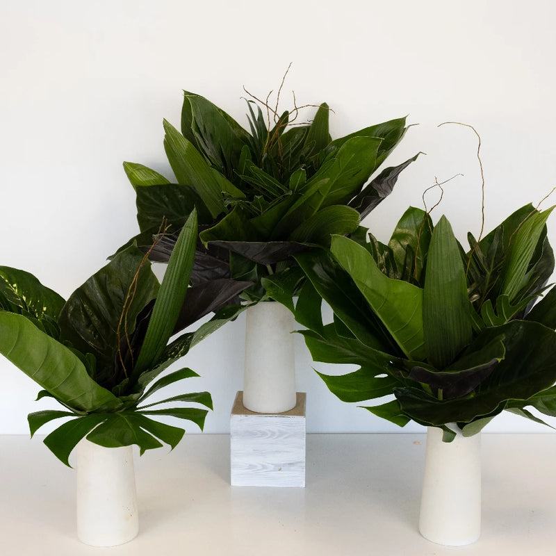 Forest Green Savanna Flower Centerpiece Close Up - Image