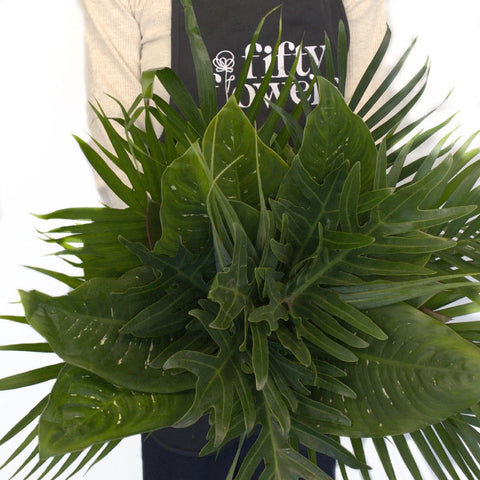 Forest Green Savanna Flower Centerpiece Vase - Image