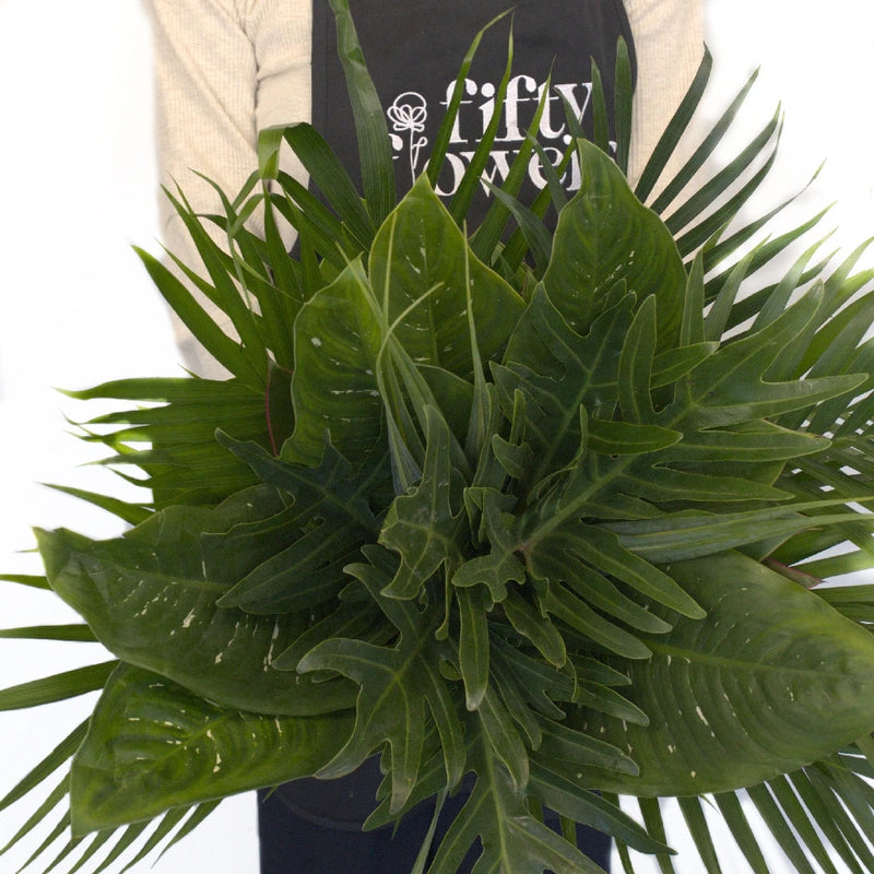 Forest Green Savanna Flower Centerpiece Vase - Image