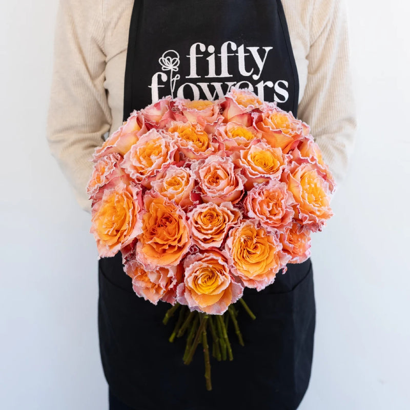 Free Spirit Fuzzy Roses Apron - Image