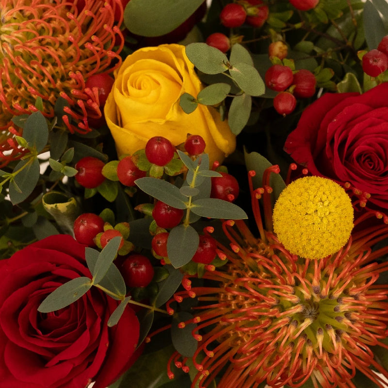 Freedom Red And Yellow Flower Arrangement Hand - Image