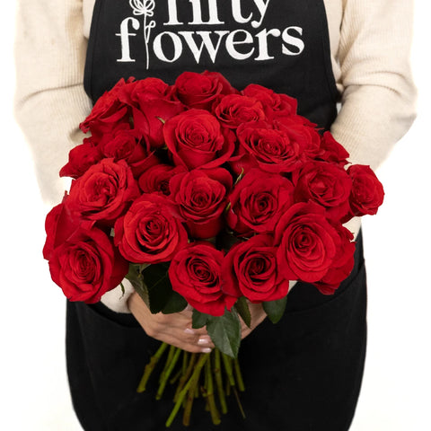 Freedom Red Rose Express Delivery Apron - Image