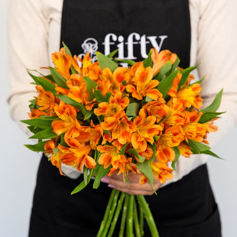 Fruit Punch Alstroemeria Flowers Apron - Image